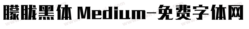 朦胧黑体 Medium字体转换